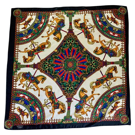 hermes horses scarf|Hermes scarf horse motif.